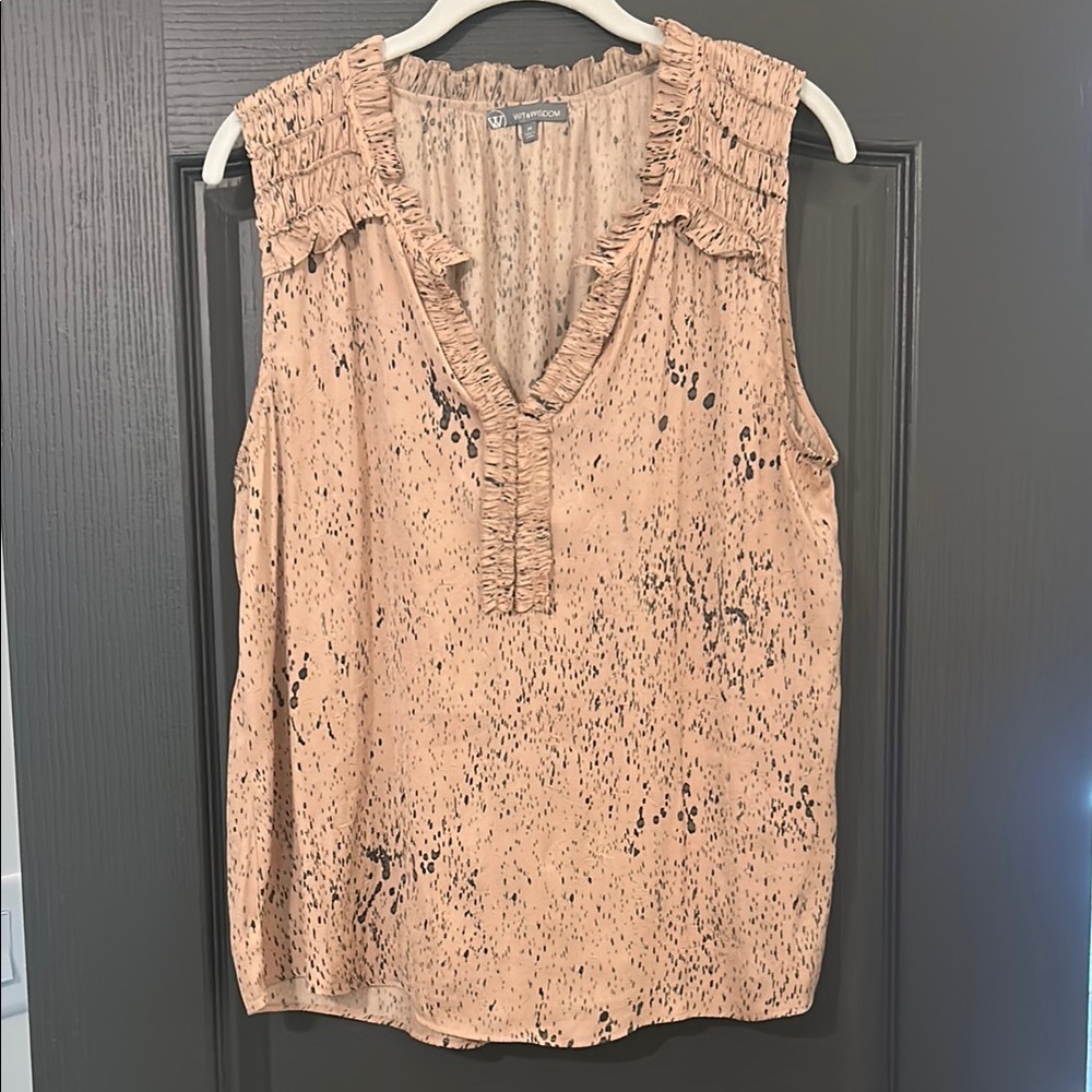 Women's Peach Sleeveless Top